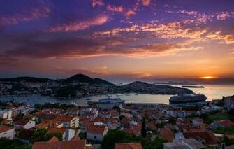 Wallpaper Sea Clouds Landscape Sunset Ship Home Glow