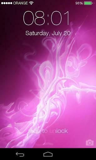 Bigger Pink Lock Screen Ios Style For Android Screenshot