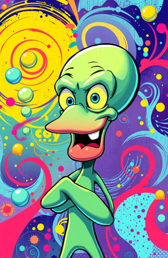 Handsome Squidward Wallpaper