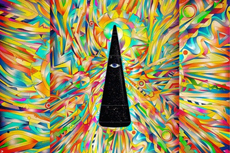 Psychedelic Tree Cat Miscellaneous Digital Art