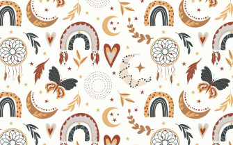 Pattern Wallpaper 4k Boho Art Design