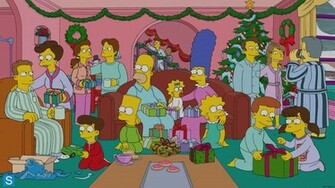 Simpsons Christmas F Wallpaper