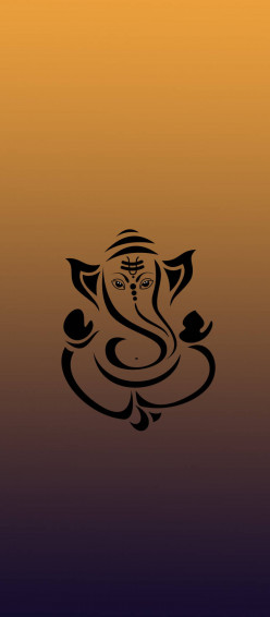 Ganesh Yellow Black Ombre iPhone Gmnd7kdaiunbla32 Wallpaper