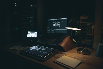 Office Computer Laptop And Desk 4k HD Wallpaper