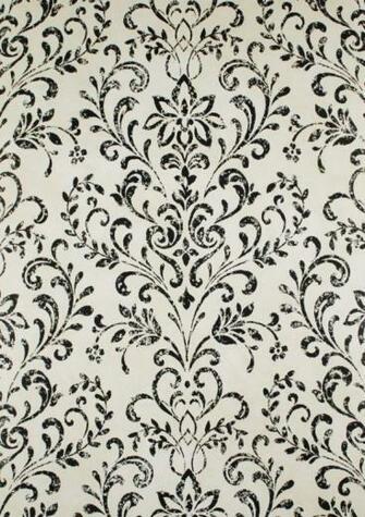 Damask Wallpaper Black White Cream Country Ckb663