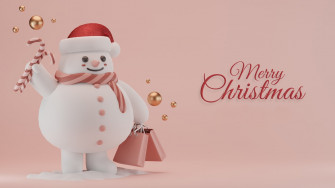 Snowman Holiday Christmas 8k Ultra HD Wallpaper