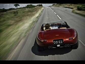 Jaguar E Type Rear Wallpaper Stock Photos