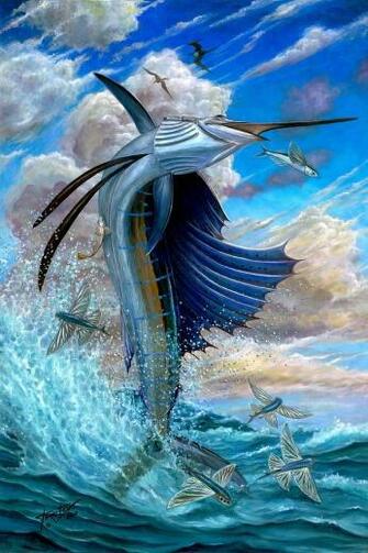 Displaying Gallery Image For Sailfish Art