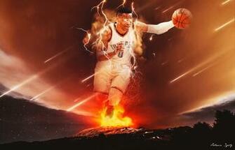 Russell Westbrook Nba Playoffs Wallpaper Basketball