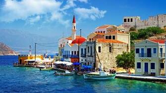 Beautiful Greece Wallpaper X Desktop Image Artwork High