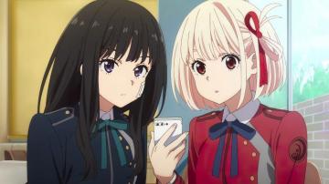 Lycoris Recoil Anime Chisato Nishikigi And Takina Inoue Wallpaper