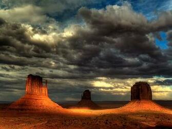 Storm Clouds In The Desert Wallpaper