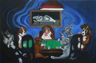 Dogs Playing Poker Wallpaper