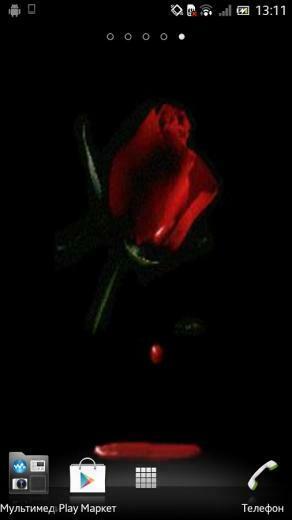 Bloody Rose Live Wallpaper Screenshot
