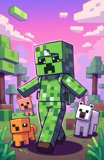 Minecraft Creeper Girl Wallpaper