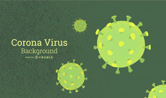 Coronavirus Green Background Design Vector Wallpaper