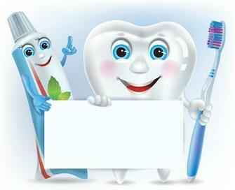 Eps File Cartoon Cute Tooth With Toothpaste And Toothbrush Vector