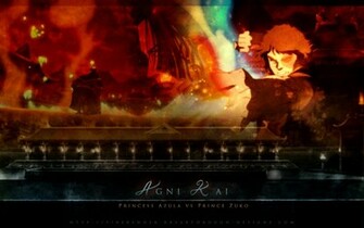 Avatar The Last Airbender Wallpaper Featuring Agni Kai Between