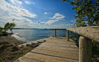 Wallpaper Lake Bridge Summer Landscape Desktop