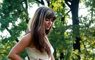 Wallpaper Forest Eyes Girl Trees Face Hair Blur The Pensive