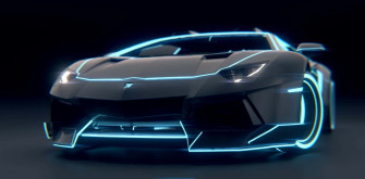 Majestic Blue Lamborghini Aventador In Its Full Glory Wallpaper