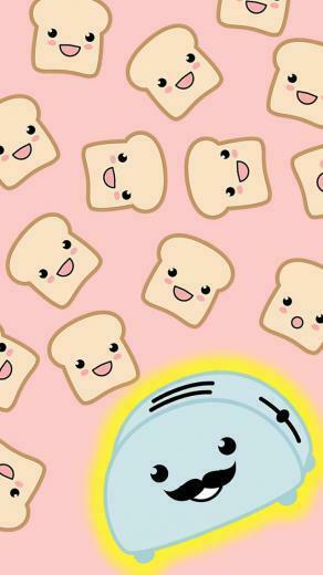 Cute Toaster iPhone Wallpaper