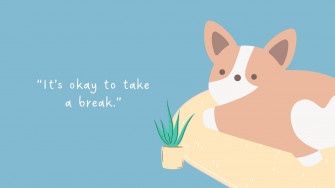 Kawaii Aesthetic Corgi Computer Wallpaper