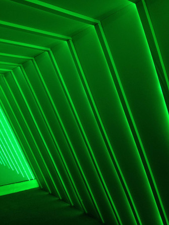 Neon Green Aesthetic Wall Lights Wallpaper