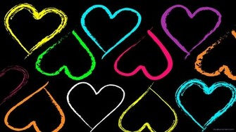 Of Colorful Hearts Beauty HD Wallpaper