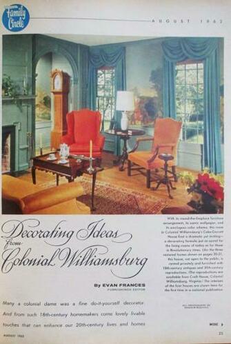 Decorating Ideas From Colonial Williamsburg Inspirations