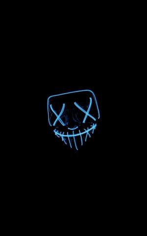 Wallpaper Neon Darkness Mask Dark Pastel Cameras