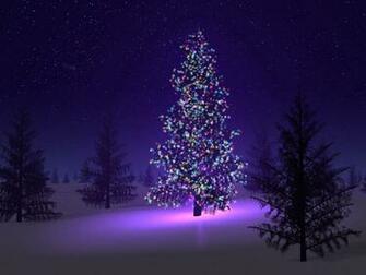 Blue Christmas Tree Wallpaper Trees