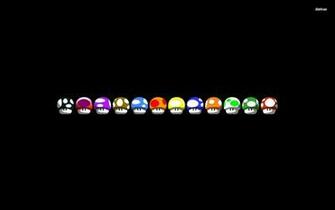 Mario Mushrooms Wallpaper