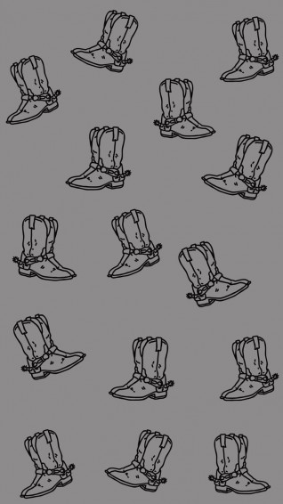 Cowgirl Boots Trendy Western Aesthetic iPhone Wallpaper Black