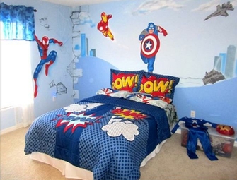Gambar Motif Wallpaper Dinding Kamar Tidur Anak Laki
