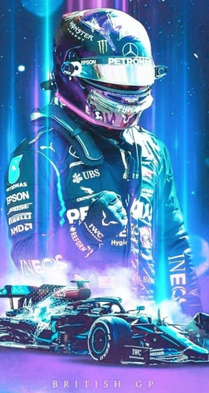 Lewis Hamilton British Gp Purple Aesthetic Wallpaper