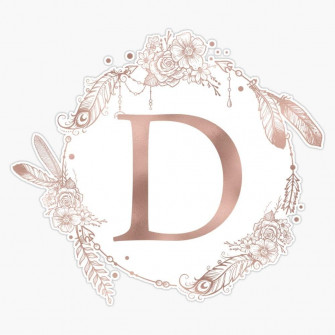 Letter D Rose Gold Pink Initial Monogram Vinyl Nepal Ubuy