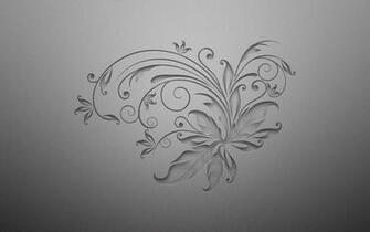 Gray Deviantart Floral Wallpaper
