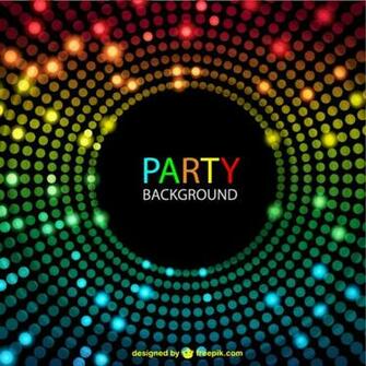 Disco Lights Background Frame Vector