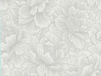Flourish White Silver Floral Wallpaper Grasscloth