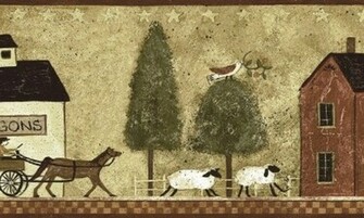 Amish Country Houses Barn Horse Buggy Wallpaper Border Clb Desktop