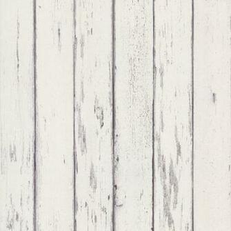 Weathered Wood Boards Wallpaper White Gray