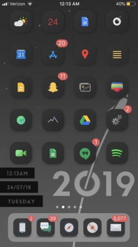 A Very Quick Deep Space Themed Home Screen I Put Together Ios