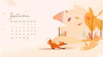 September Desktop Background Calendar Wallpaper