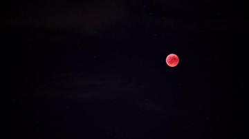 Wallpaper Full Moon Red Night Sky
