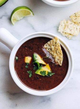 Enjoy A Bowl Of Creamy Black Bean Soup For Dinner Tonight Wallpaper