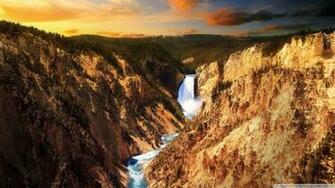 Wallpaper Waterfall Screen Wallpaperwide Mobile Desktop