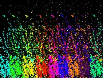 Rainbow Paint Splatter By Okamilover1730