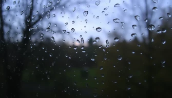 Raindrops On Glass Wallpaper
