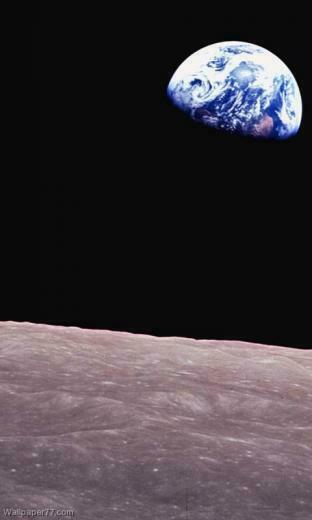 Black Earth Orbit Planet Wallpaper Space